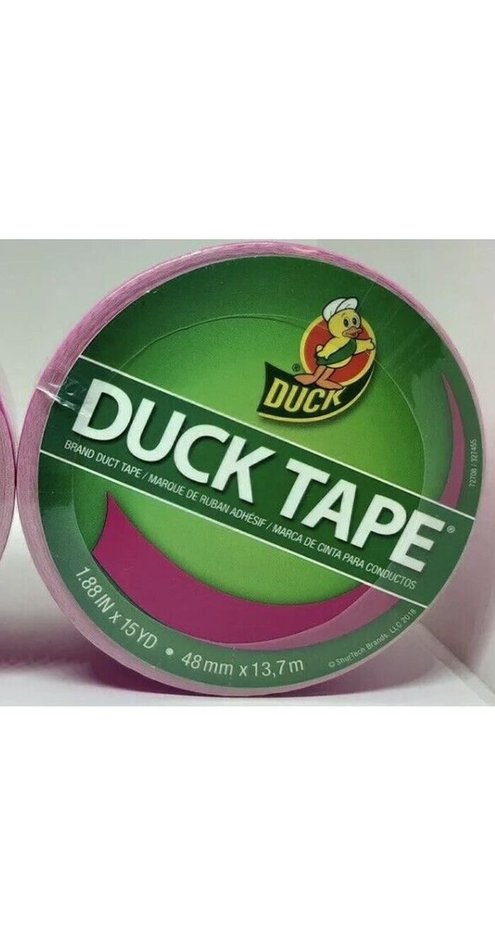 Duct Tape 1 Roll of Hot Pink Duck Brand 1.88"x15 Yard Roll Office Supplies